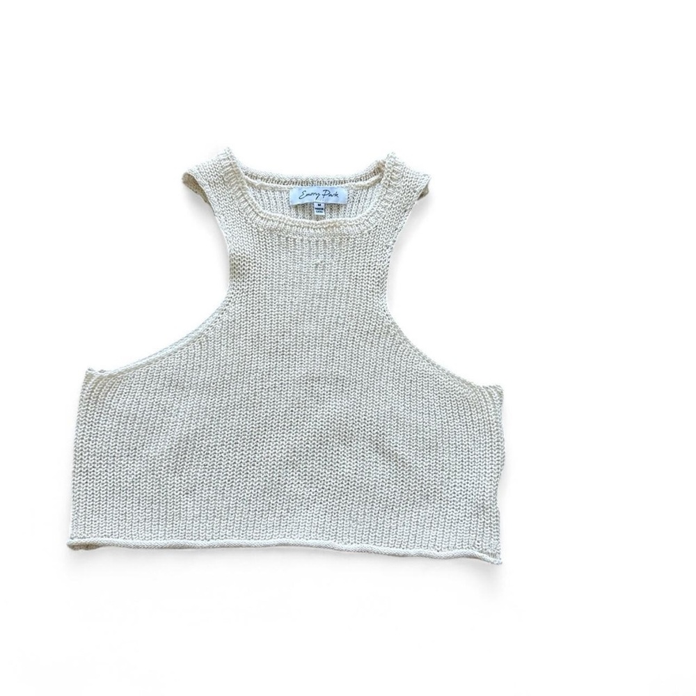 Gray Knit Crop Top